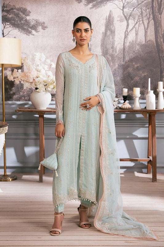 3 Piece Embroidered Chiffon Suit